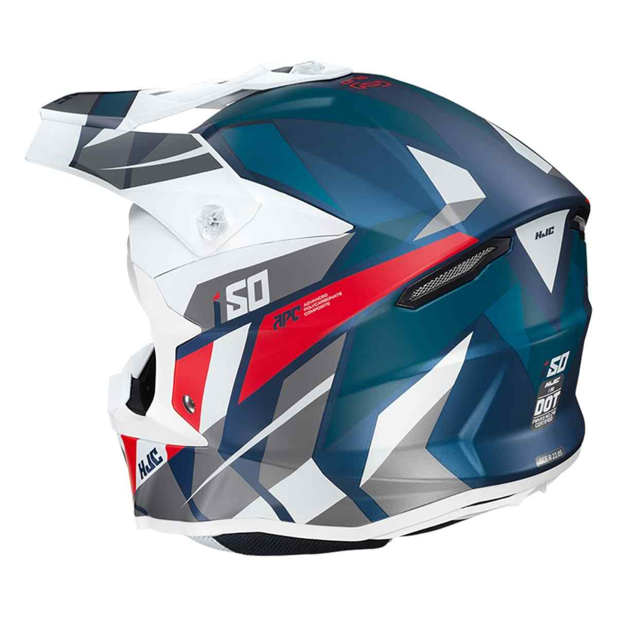 HJC i50 Vanish Helmet White Blue Red
