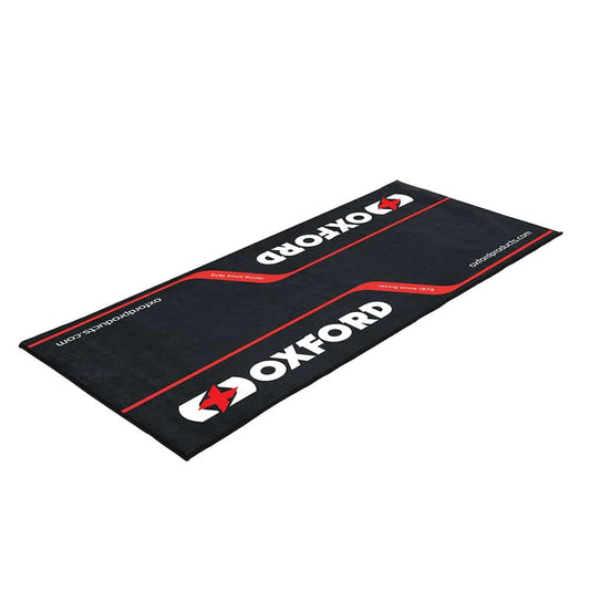 Oxford Garage Mat 240cm x 103cm - Racing Garage floor mat: A workshop essential from Oxford. Keep your garage floor in good shape thanks to this rubber mat. Designed to combat minor oil or water spillages, this workshop mat protects your floor whilst also looking awesome!