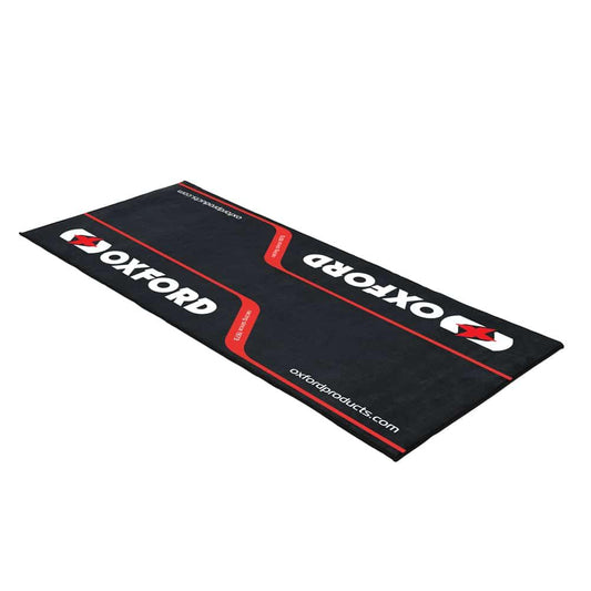 Oxford Garage Mat 200cm x 100cm - Racing Garage floor mat: A workshop essential from Oxford. Keep your garage floor in good shape thanks to this rubber mat. Designed to combat minor oil or water spillages, this workshop mat protects your floor whilst also looking awesome!