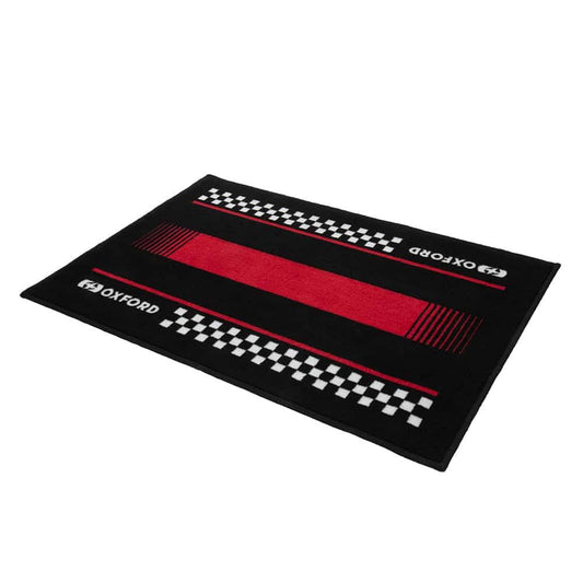 Oxford Door Mat 90cm x 60cm - Pitlane Red Doorstep mat: Make an entrance with an Oxford Door Mat. Show 'em you're a biker even when you're not on the bike. A great quality door mat for your home or 'man (or woman!) cave'.