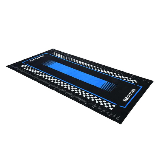 Oxford Garage Mat 200cm x 100cm - Suzuki Blue Garage floor mat: A workshop essential from Oxford. Keep your garage floor in good shape thanks to this rubber mat. Designed to combat minor oil or water spillages, this workshop mat protects your floor whilst also looking awesome!