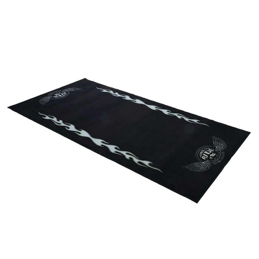 Oxford Garage Mat 200cm x 100cm - Flame Garage floor mat: A workshop essential from Oxford. Keep your garage floor in good shape thanks to this rubber mat. Designed to combat minor oil or water spillages, this workshop mat protects your floor whilst also looking awesome!