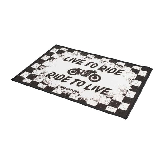 Oxford Door Mat 90cm x 60cm - Ride Doorstep mat: Make an entrance with an Oxford Door Mat. Show 'em you're a biker even when you're not on the bike. A great quality door mat for your home or 'man (or woman!) cave'.