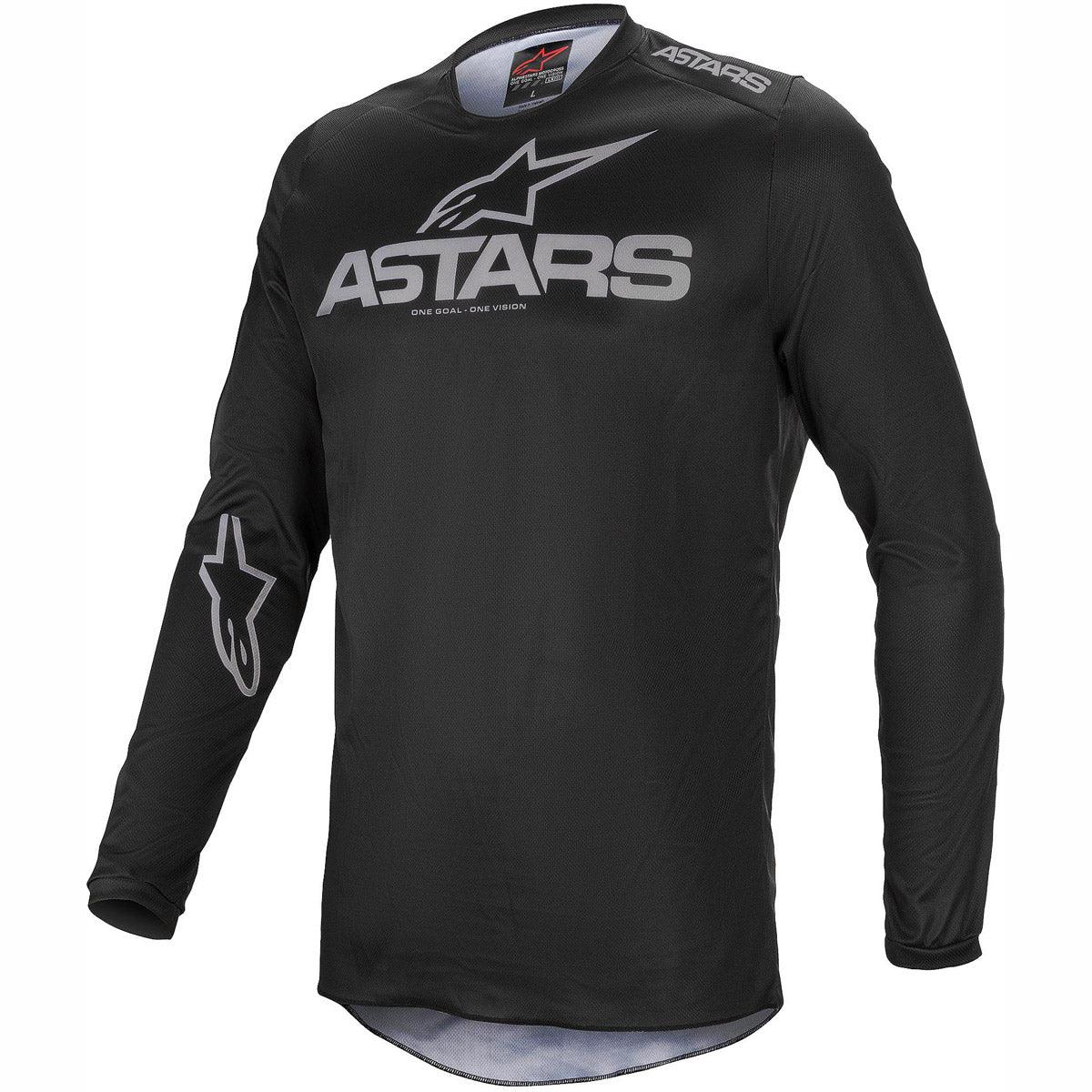 Alpinestars Fluid Graphite MX Jersey - Black Dark Gray - front