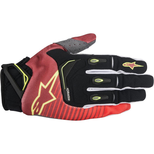Alpinestars Techstar MX Gloves Red Black Yellow XXL