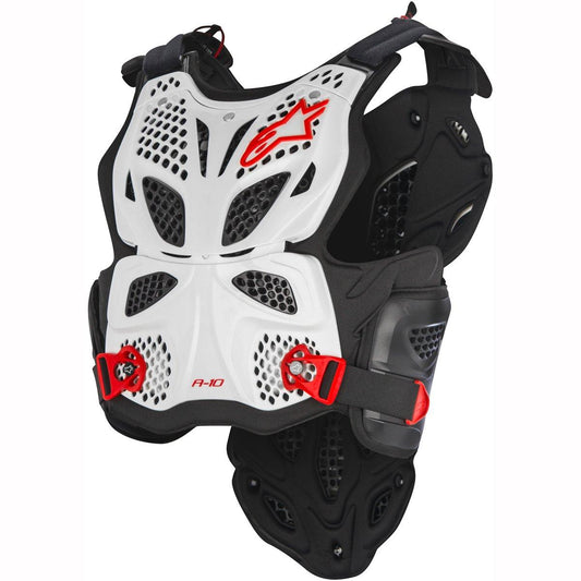 Alpinestars A-10 Chest Protector White Black Red XS/S
