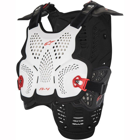 Alpinestars A-4 Chest Protector White Black Red XS/S