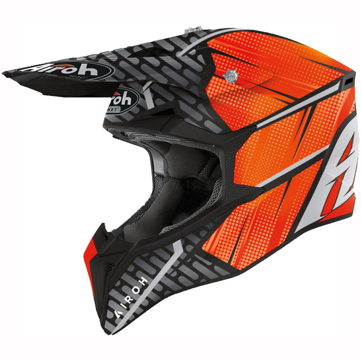 Airoh Wraap MX Helmet in the Idol graphic - Motocross helmets Airoh's MX helmet quality and finish are second to none. In fact, "quality", "beautiful", and "light" are the 3 most used words when describing the Airoh Wraap in reviews.