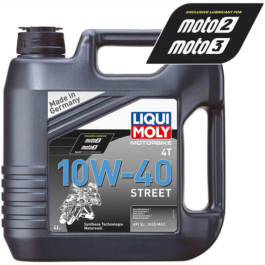Liqui Moly 10W40 Oil 4 Stroke Semi Synthetic Street Clear 4 Litre
