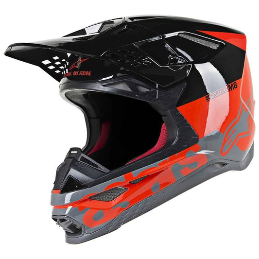 Alpinestars Supertech S-M8 Radium Helmet Red Black Grey XL