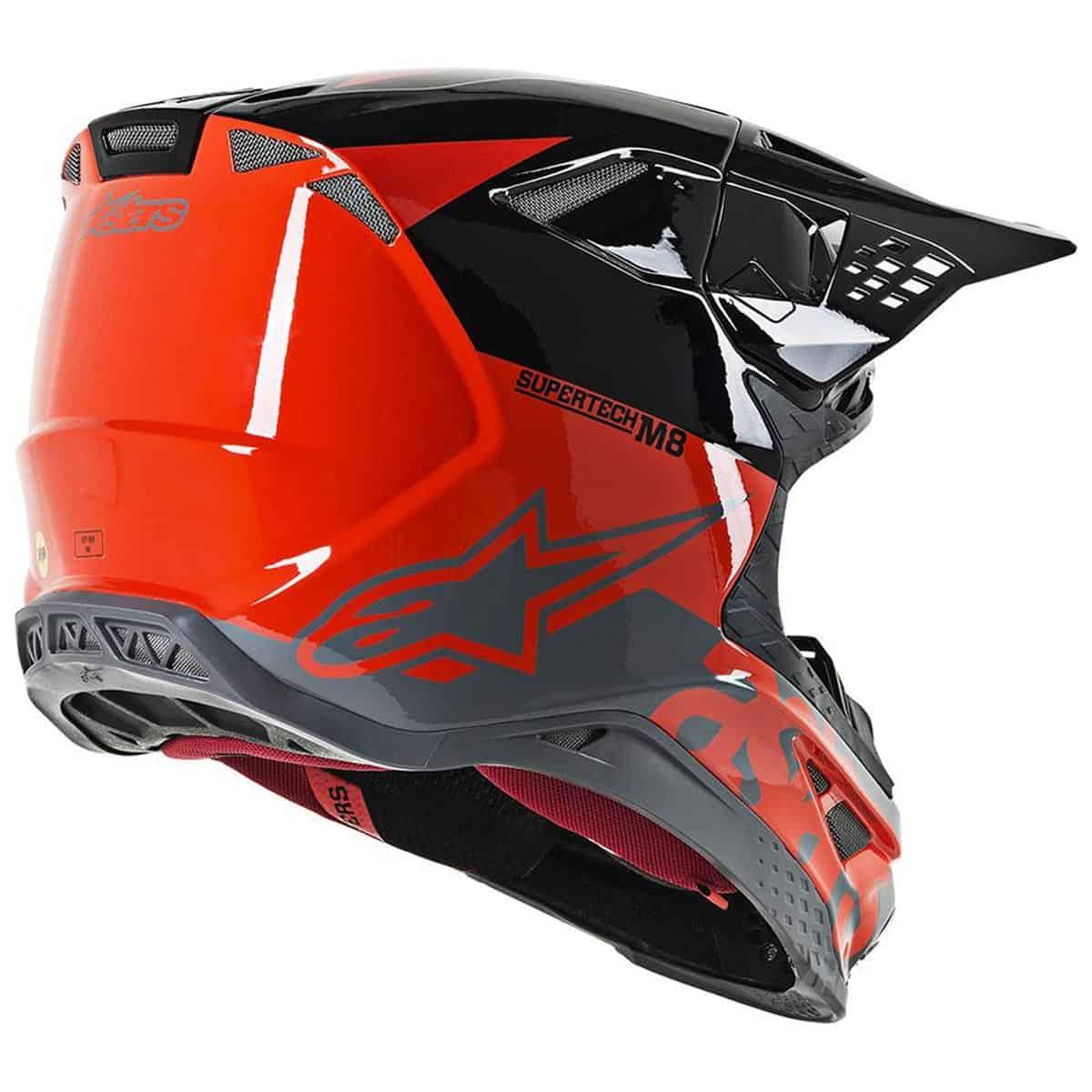 Alpinestars Supertech S-M8 Radium Helmet - Red Black Grey - The Motocrosshut