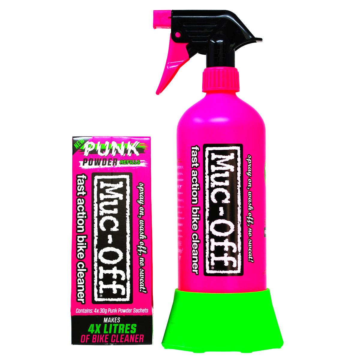 Muc-Off Bottle For Life Plus Punk Powder Bundle - The eco-friendly Bottle For Life cleaning solution for bikes of all kinds