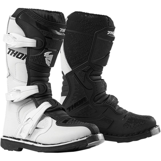 Thor Blitz XP Youth Offroad MX Boots Black White US 08