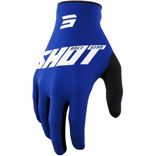 Shot Raw MX Gloves - Burst Blue