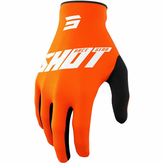 Shot Raw MX Gloves - Burst Orange