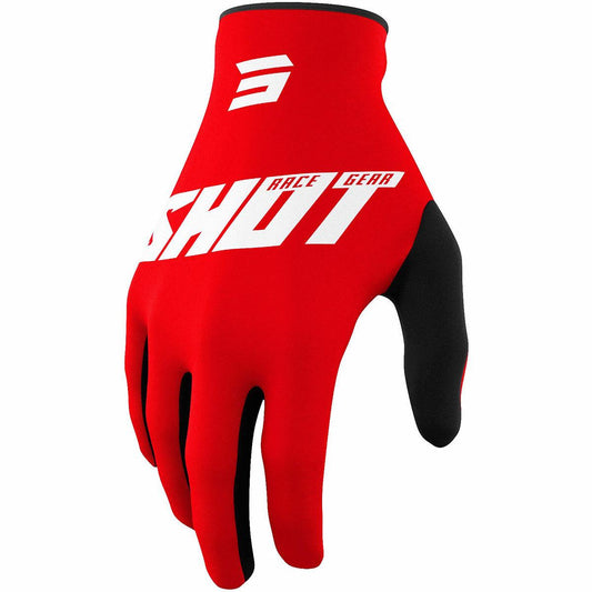 Shot Raw MX Gloves - Burst Red