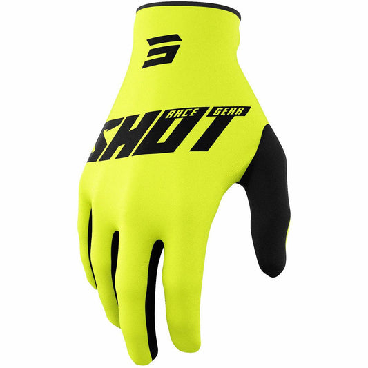 Shot Raw MX Gloves - Burst Yellow