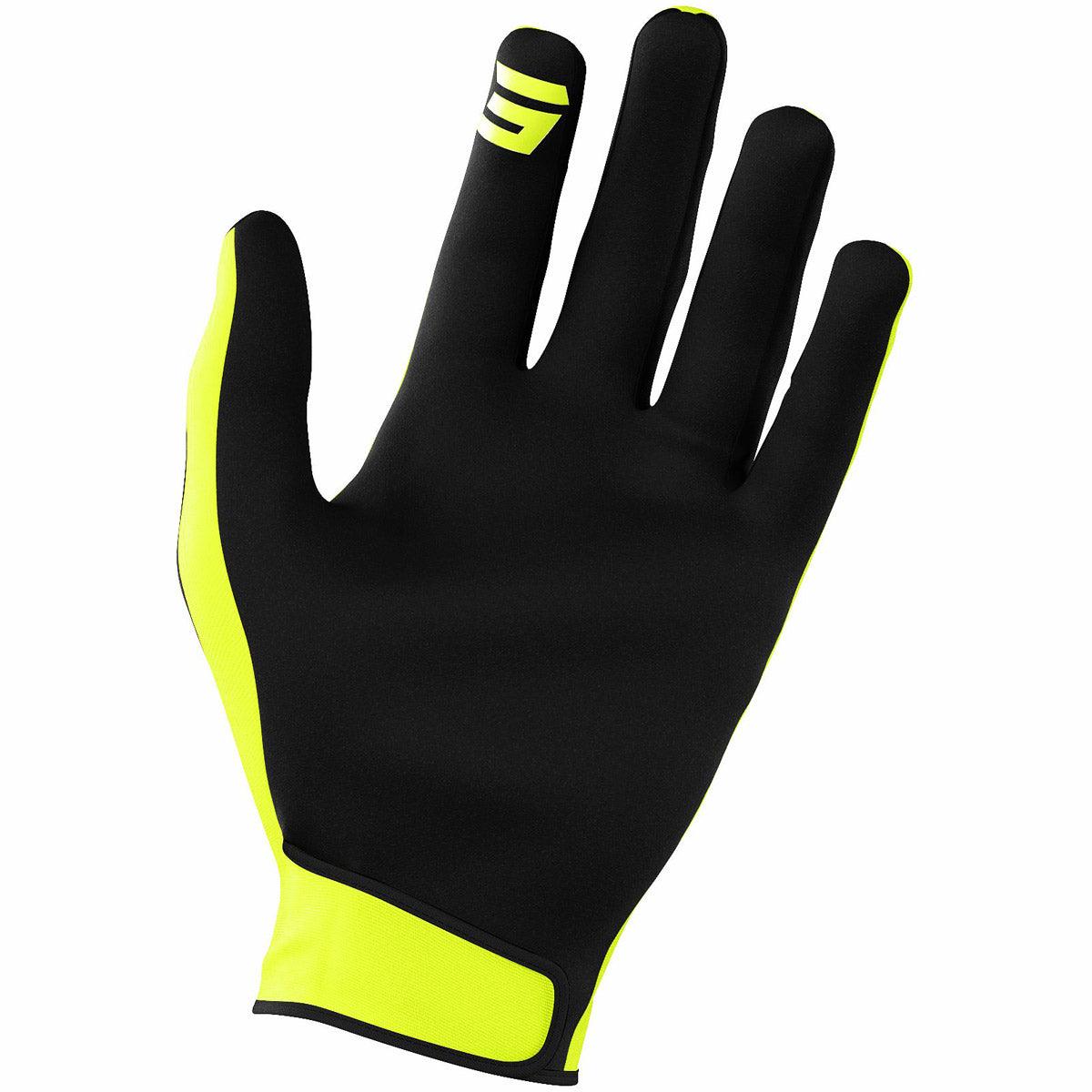 Shot Raw MX Gloves - Burst Yellow palm