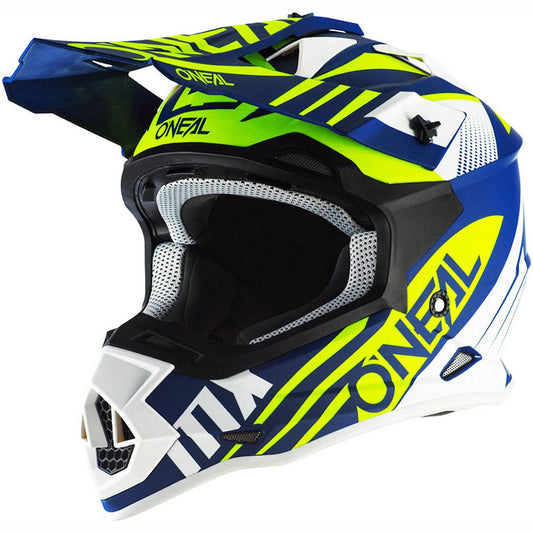 ONeal 2SRS Helmet Spyde 2.0 - Blue White Neon Yel - The Motocrosshut